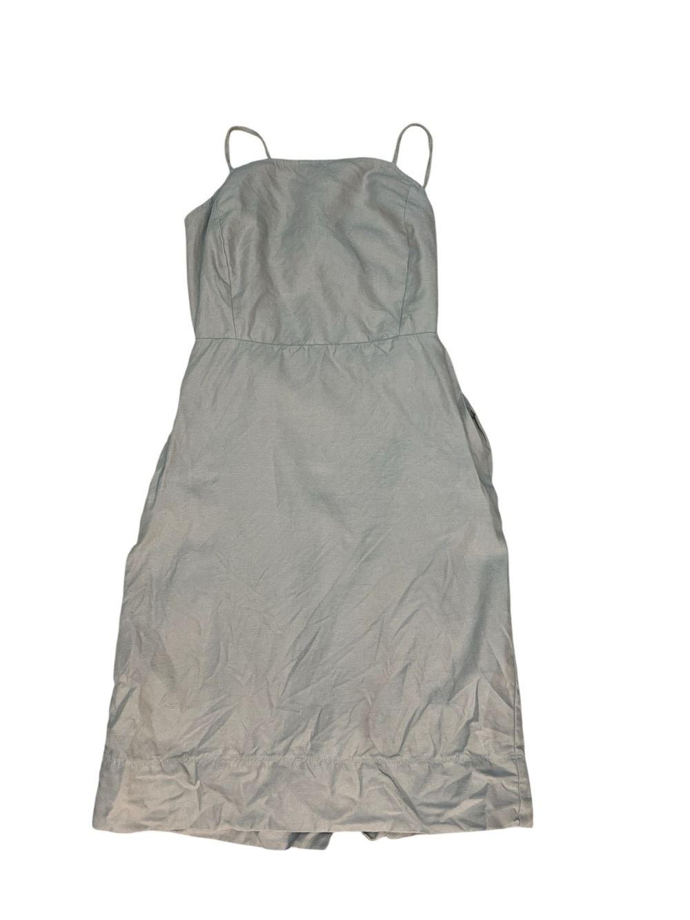 Aritzia Wilfred Gray Linen-Blend Mini Dress